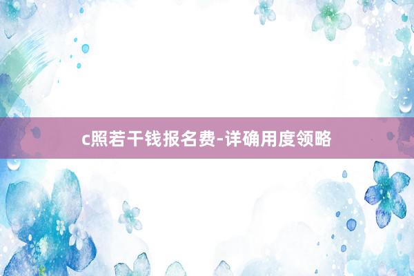 c照若干钱报名费-详确用度领略